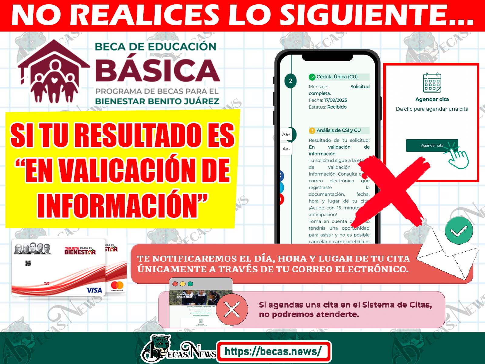 ¡¡URGENTE!! No realices lo siguiente si tu proceso de registro ya está como “En Validación de Información!