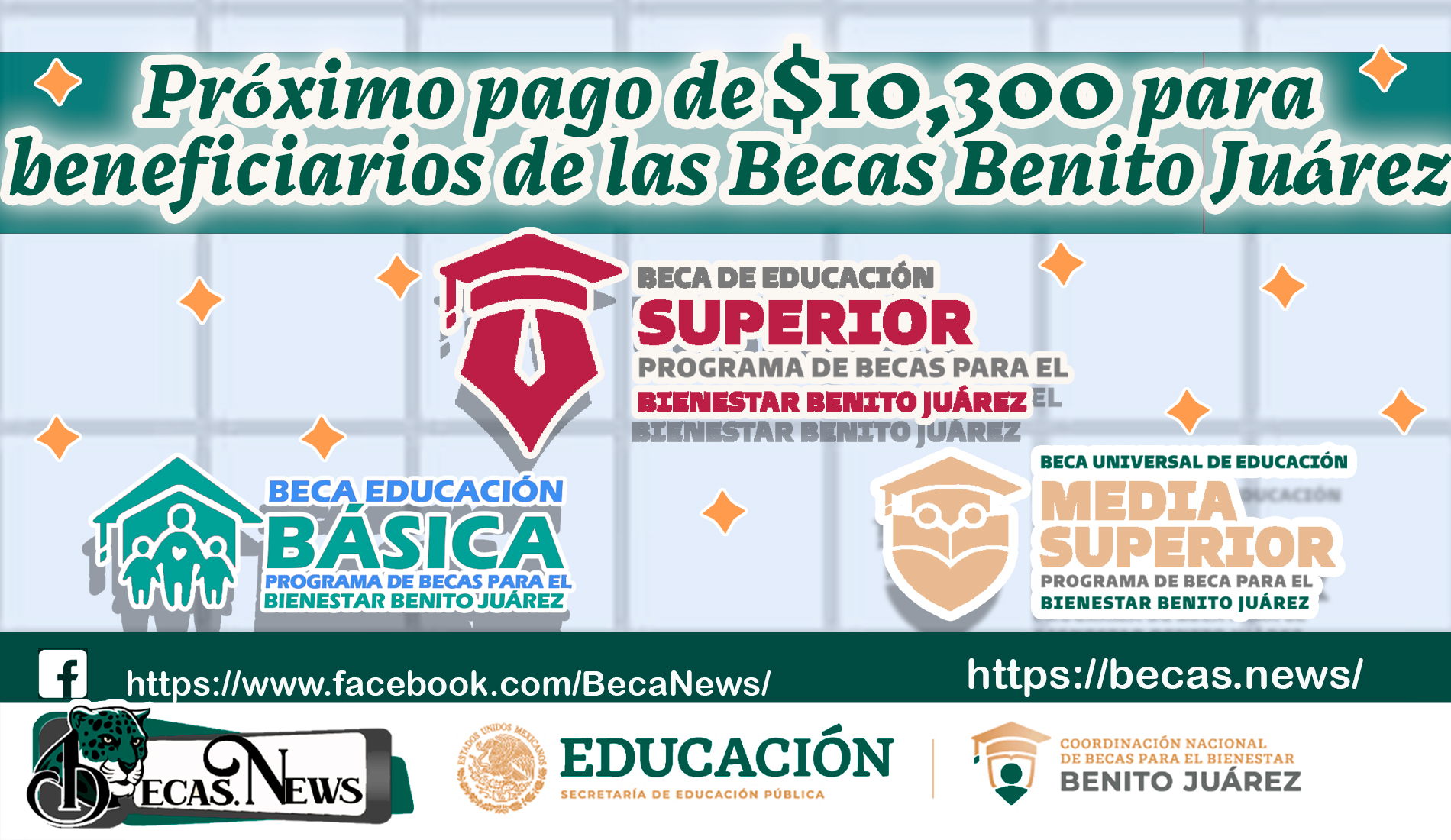 Próximo pago de $10,300 para beneficiarios de las Becas Benito Juárez